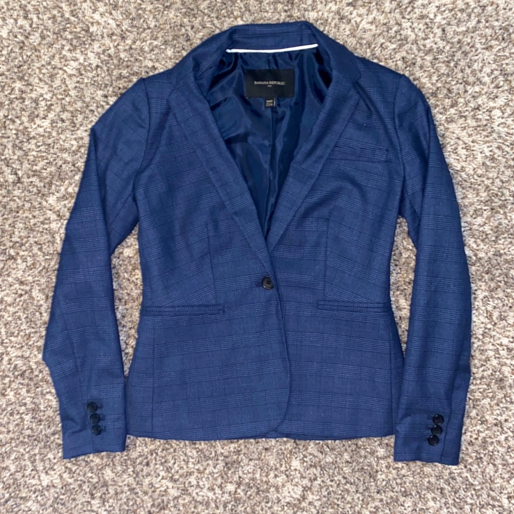 Ann Taylor 00P navy blazer